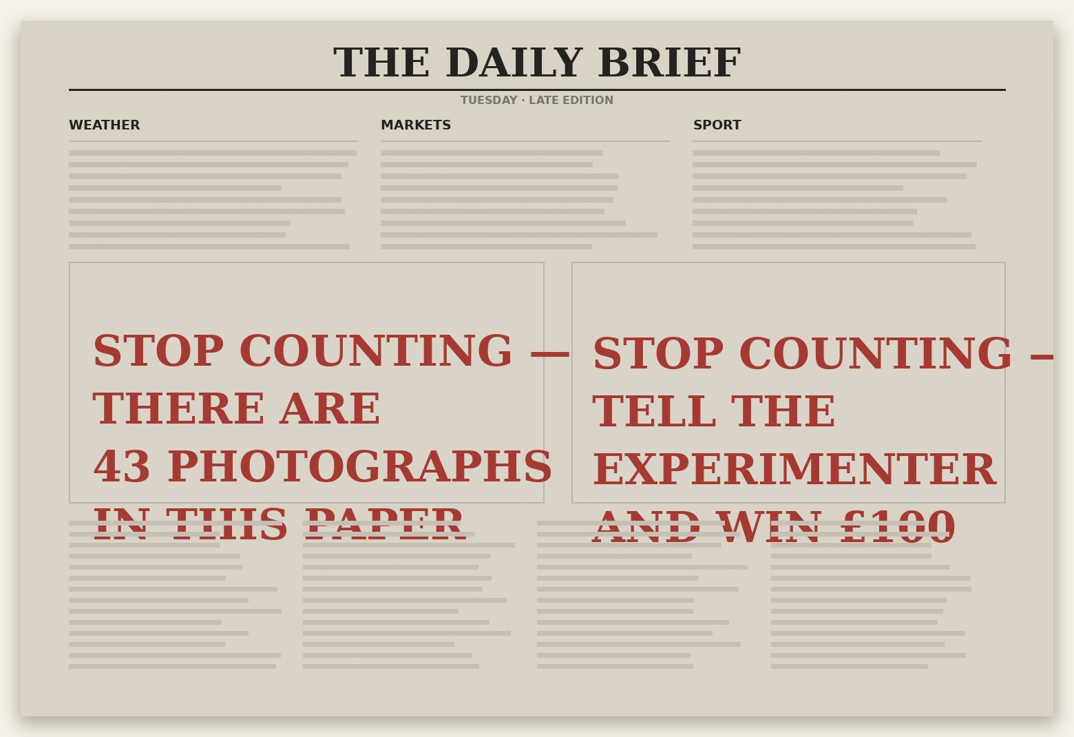 the newspaper nobody could read